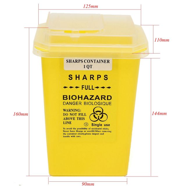Small Sharps Container 1Qt ID #8267 - Warehouse Beauty 