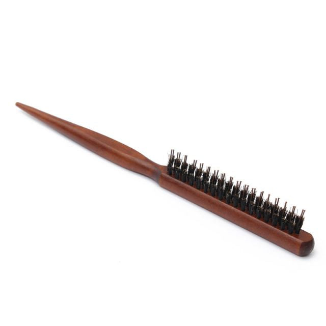 Wood Boar Bristle Back Comb Brush ID #8007 - Warehouse Beauty 