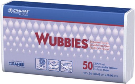 Wubbies Embossed Towels 12x24 Graham ID #7614 - Warehouse Beauty 